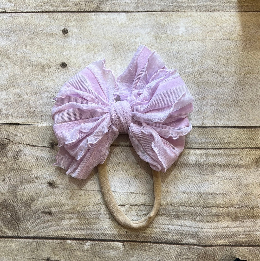 Ruffled Bitty Bow Headband