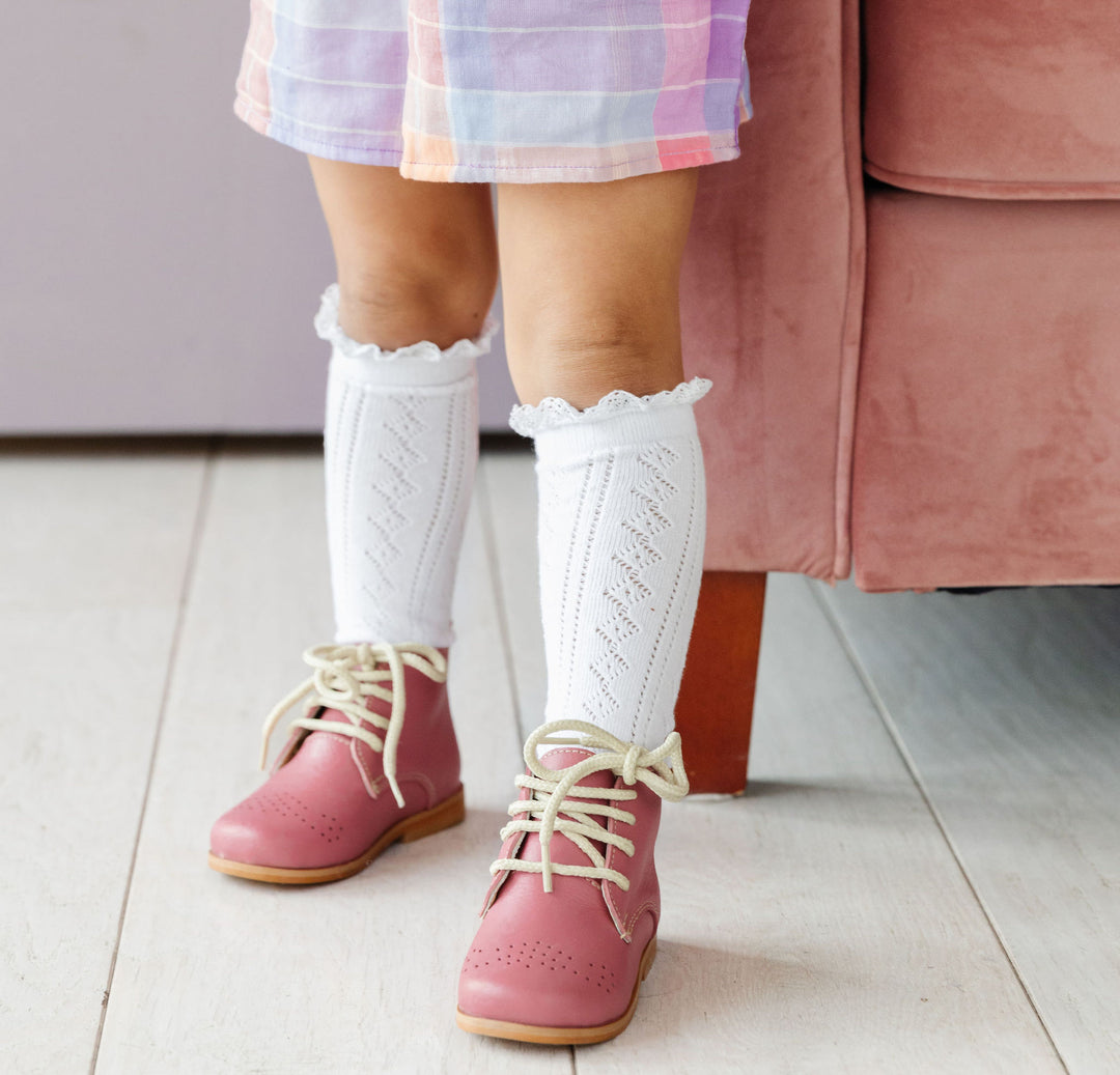 Fancy Lace Knee High Socks