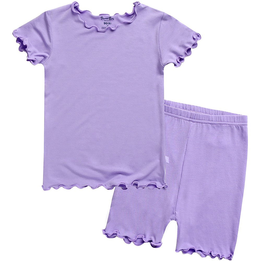 Ruffled Pajama Shorts Set