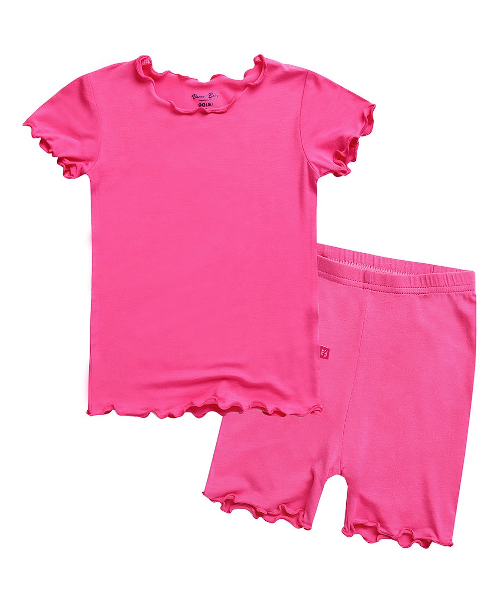 Ruffled Pajama Shorts Set